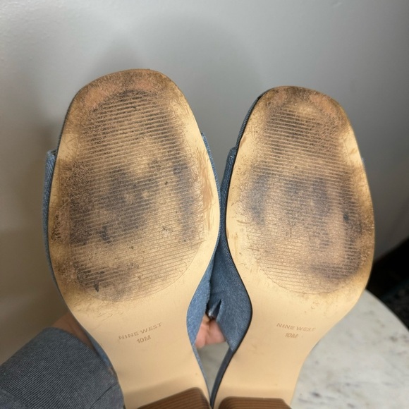 Nine West Blue Denim Sandals - Picture 7 of 8